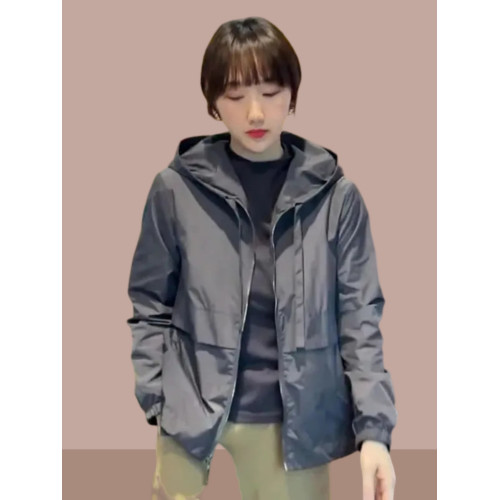 2025春秋季新款女士爆款連帽夾克衣小個子洋氣百搭顯瘦沖鋒衣外套 2025春秋季新款女士爆款連帽夾克衣小個子洋氣百搭顯瘦沖鋒衣外套