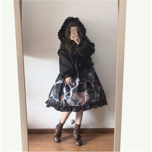 lolita加絨外套女韓版學生加厚秋冬洛麗塔呢子外套女短款小個子萌 lolita加絨外套女韓版學生加厚秋冬洛麗塔呢子外套女短款小個子萌