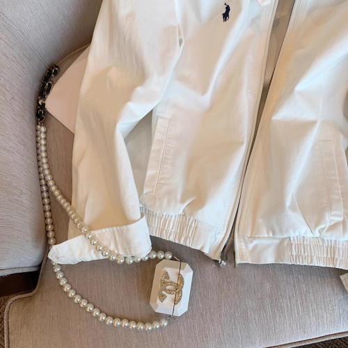 美式復古潮牌白色翻領工裝夾克外套男女春秋設計感氣質休閒棒球服 美式復古潮牌白色翻領工裝夾克外套男女春秋設計感氣質休閒棒球服