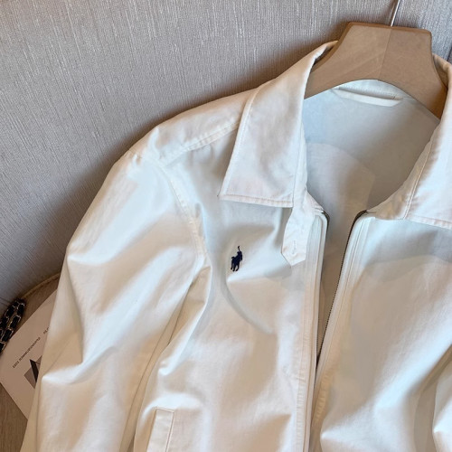 美式復古潮牌白色翻領工裝夾克外套男女春秋設計感氣質休閒棒球服 美式復古潮牌白色翻領工裝夾克外套男女春秋設計感氣質休閒棒球服