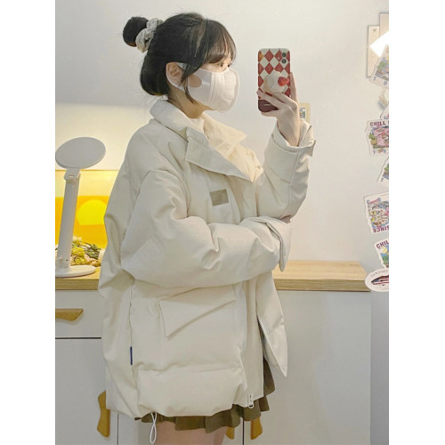 棉衣棉服女2025年新款奶系羽絨棉小衆設計感溫柔風加厚麵包服外套 棉衣棉服女2025年新款奶系羽絨棉小衆設計感溫柔風加厚麵包服外套