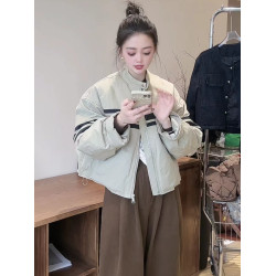 歐貨時尚羽絨棉服新款女短款2025冬季新款高級感夾克時尚百搭棉衣