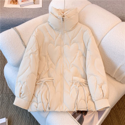 大碼2026年春季新款時尚洋氣爆款夾棉外套胖mm加厚短款羽絨服棉服