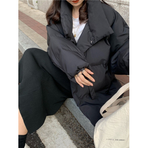 奶白色羽絨棉服女冬季加厚麵包服小個子高領棉襖短款韓系棉衣外套 奶白色羽絨棉服女冬季加厚麵包服小個子高領棉襖短款韓系棉衣外套