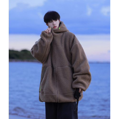 啄木鳥連帽棉衣女生2025冬季新款羊羔毛保暖外套寬松加絨加厚棉服 啄木鳥連帽棉衣女生2025冬季新款羊羔毛保暖外套寬松加絨加厚棉服