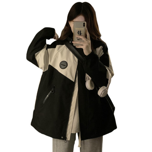 加棉加厚沖鋒衣棉服女2025春秋新款寬松大碼學生百搭連帽工裝外套 加棉加厚沖鋒衣棉服女2025春秋新款寬松大碼學生百搭連帽工裝外套