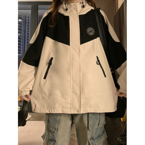 加棉加厚沖鋒衣棉服女2025春秋新款寬松大碼學生百搭連帽工裝外套 加棉加厚沖鋒衣棉服女2025春秋新款寬松大碼學生百搭連帽工裝外套