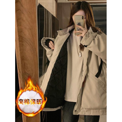 美式黑武士沖鋒棉衣外套男女冬季戶外機能多口袋寬松連帽加厚棉服 美式黑武士沖鋒棉衣外套男女冬季戶外機能多口袋寬松連帽加厚棉服