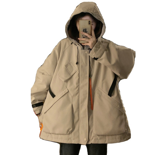 美式黑武士沖鋒棉衣外套男女冬季戶外機能多口袋寬松連帽加厚棉服 美式黑武士沖鋒棉衣外套男女冬季戶外機能多口袋寬松連帽加厚棉服