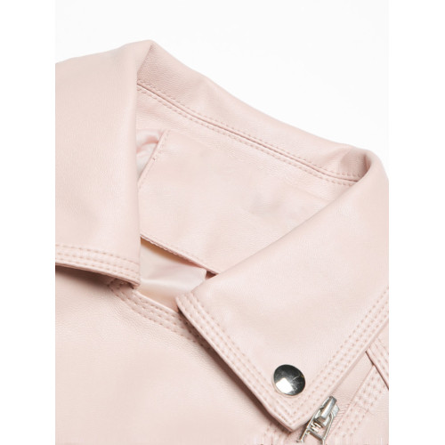 粉色外套輕熟小皮衣2025年新款女短款春秋正肩機車服爆款PU皮夾克 粉色外套輕熟小皮衣2025年新款女短款春秋正肩機車服爆款PU皮夾克