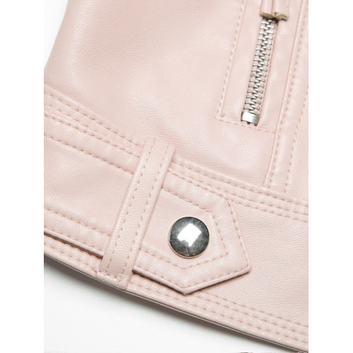 粉色外套輕熟小皮衣2025年新款女短款春秋正肩機車服爆款PU皮夾克 粉色外套輕熟小皮衣2025年新款女短款春秋正肩機車服爆款PU皮夾克