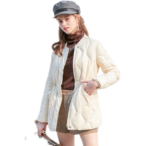 一線大品牌折釦剪標女裝尾單清貨中長款輕薄修身羽絨棉服外套 一線大品牌折釦剪標女裝尾單清貨中長款輕薄修身羽絨棉服外套