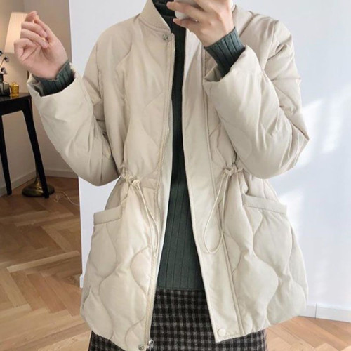 一線大品牌折釦剪標女裝尾單清貨中長款輕薄修身羽絨棉服外套 一線大品牌折釦剪標女裝尾單清貨中長款輕薄修身羽絨棉服外套