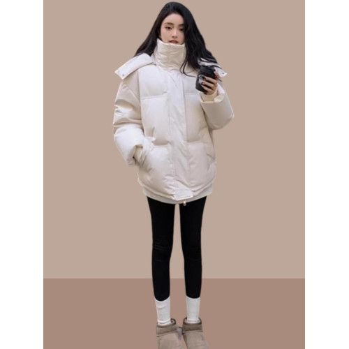 女士羽絨服冬季2025新款加絨加厚寬松休閒外套短款時尚保暖派克服 女士羽絨服冬季2025新款加絨加厚寬松休閒外套短款時尚保暖派克服