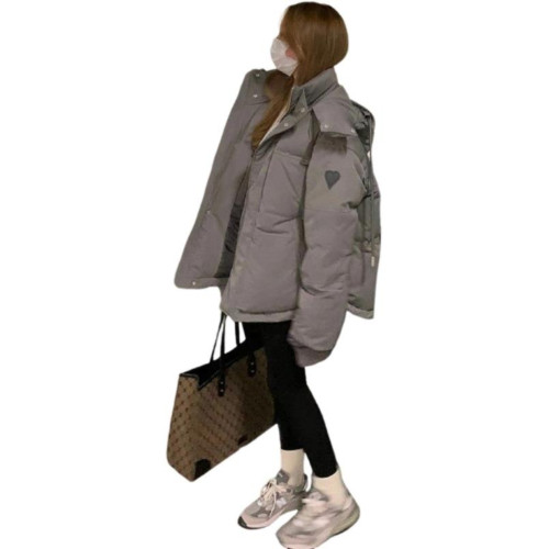 女士羽絨服冬季2025新款加絨加厚寬松休閒外套短款時尚保暖派克服 女士羽絨服冬季2025新款加絨加厚寬松休閒外套短款時尚保暖派克服