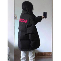 黑色小個子羽絨服女冬季2025年新款加厚oversize保暖麵包服棉服潮