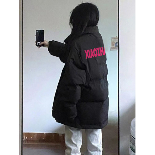 黑色小個子羽絨服女冬季2025年新款加厚oversize保暖麵包服棉服潮