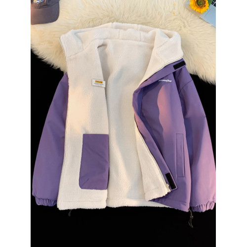 品牌旗下minette冬季棉衣女加厚羊羔毛棉服兩面穿棉襖子外套潮牌 品牌旗下minette冬季棉衣女加厚羊羔毛棉服兩面穿棉襖子外套潮牌