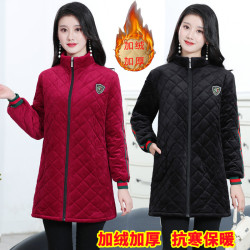 加絨加厚罩衣大人女士冬季保暖拉鍊水晶絨圍裙中長款成人絨面外套