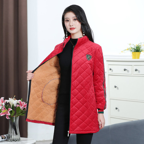 加絨加厚罩衣大人女士冬季保暖拉鍊水晶絨圍裙中長款成人絨面外套