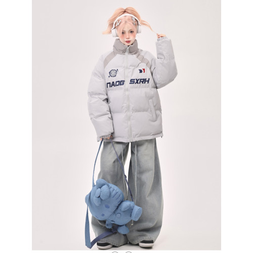 高級感超好看寬松撞色插肩袖棉服女2025新款冬季韓系加厚棉衣棉襖 高級感超好看寬松撞色插肩袖棉服女2025新款冬季韓系加厚棉衣棉襖