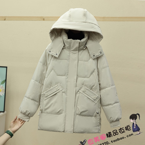 2025秋冬新款連帽羽絨棉衣女短款大碼麵包服寬松加厚棉襖棉服外套 2025秋冬新款連帽羽絨棉衣女短款大碼麵包服寬松加厚棉襖棉服外套