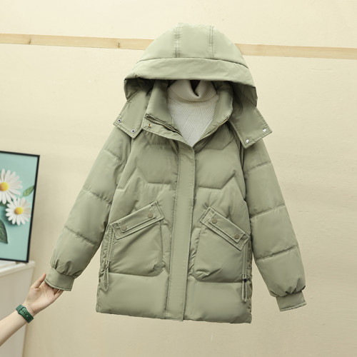 2025秋冬新款連帽羽絨棉衣女短款大碼麵包服寬松加厚棉襖棉服外套 2025秋冬新款連帽羽絨棉衣女短款大碼麵包服寬松加厚棉襖棉服外套