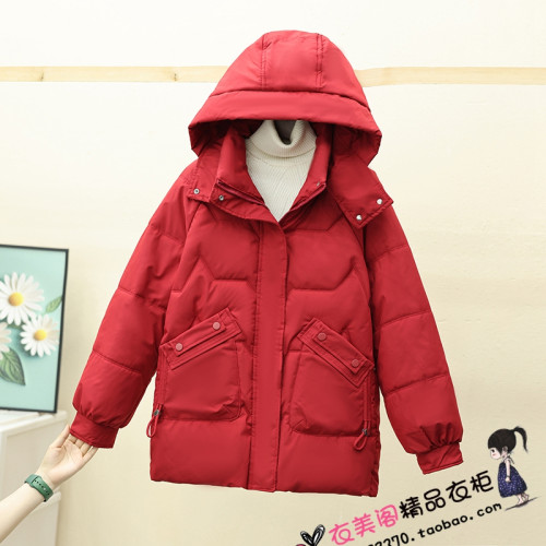 2025秋冬新款連帽羽絨棉衣女短款大碼麵包服寬松加厚棉襖棉服外套 2025秋冬新款連帽羽絨棉衣女短款大碼麵包服寬松加厚棉襖棉服外套