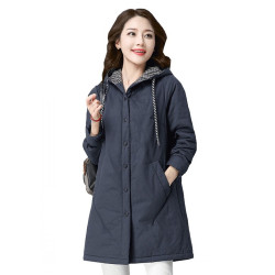 dpqb棉衣女中長款2023年新款冬季寬松羽絨棉服爆款加厚小棉襖外套