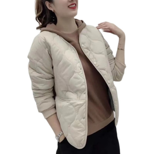 2025春秋新款時尚百搭輕薄小棉衣外套洋氣媽媽裝秋冬寬松短款棉服 2025春秋新款時尚百搭輕薄小棉衣外套洋氣媽媽裝秋冬寬松短款棉服