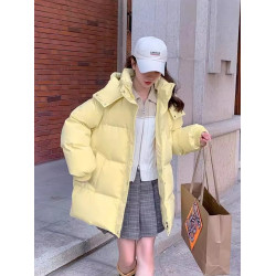 韓系羽絨棉衣女2025年新款寬松中長款棉服女加厚棉襖冬季連帽外套