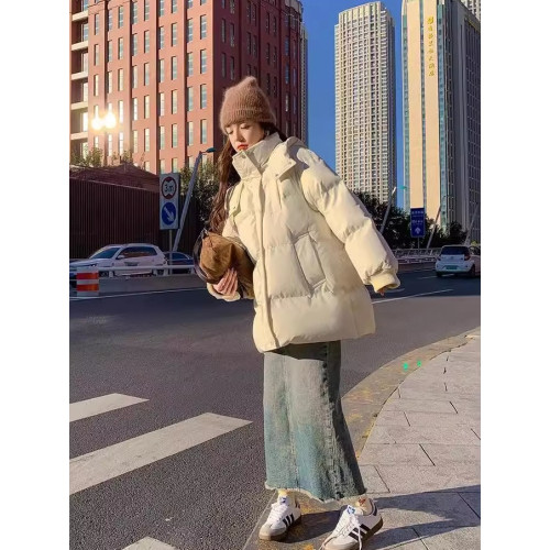 韓系羽絨棉衣女2025年新款寬松中長款棉服女加厚棉襖冬季連帽外套 韓系羽絨棉衣女2025年新款寬松中長款棉服女加厚棉襖冬季連帽外套