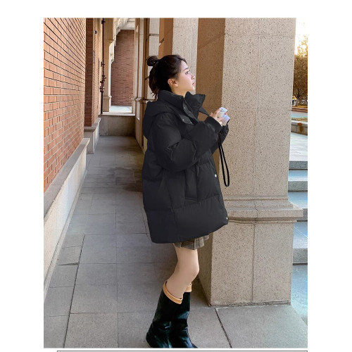 韓系羽絨棉衣女2025年新款寬松中長款棉服女加厚棉襖冬季連帽外套 韓系羽絨棉衣女2025年新款寬松中長款棉服女加厚棉襖冬季連帽外套