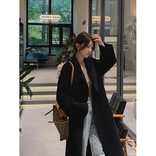 高個子加厚毛呢大衣女加長版到腳踝2025秋冬季超長款大碼呢子外套