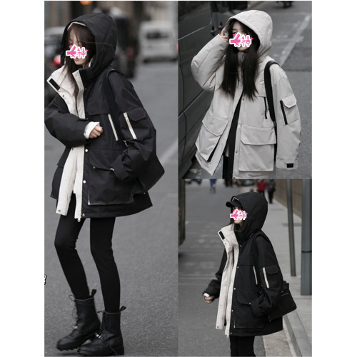 羽絨棉衣棉服女款冬季超好看夾棉外套2025新款工裝加厚派克服棉襖 羽絨棉衣棉服女款冬季超好看夾棉外套2025新款工裝加厚派克服棉襖