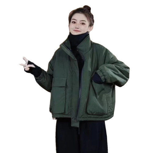 大口袋立領夾棉棉衣外套女2025年秋冬工裝休閒百搭寬松拉鍊棉服 大口袋立領夾棉棉衣外套女2025年秋冬工裝休閒百搭寬松拉鍊棉服