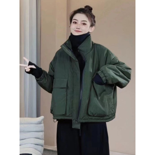 大口袋立領夾棉棉衣外套女2025年秋冬工裝休閒百搭寬松拉鍊棉服 大口袋立領夾棉棉衣外套女2025年秋冬工裝休閒百搭寬松拉鍊棉服