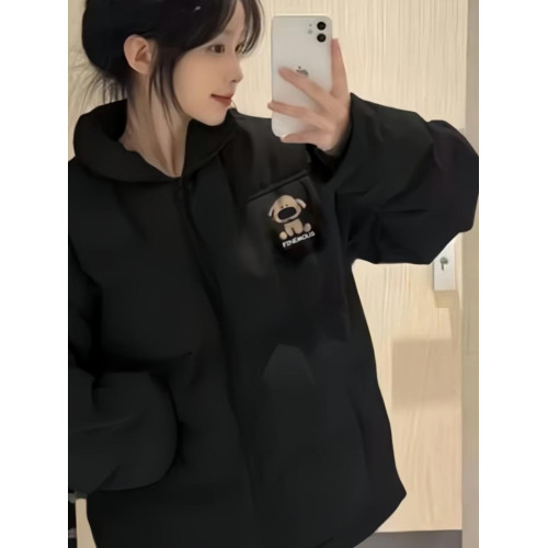 加厚黑色羽絨棉服女大童2024秋冬初中生麵包服寬松保暖外套棉衣服 加厚黑色羽絨棉服女大童2024秋冬初中生麵包服寬松保暖外套棉衣服