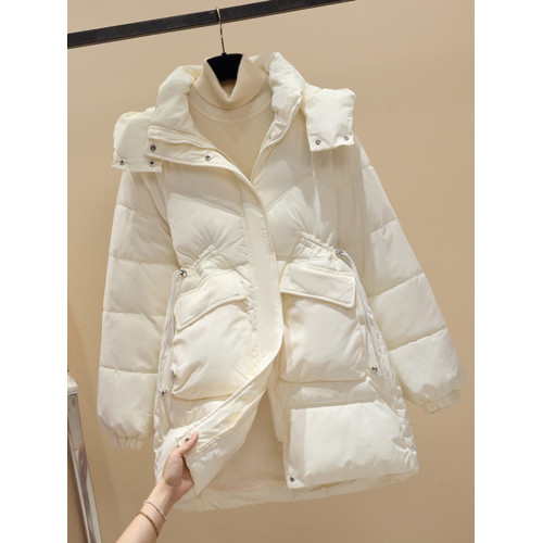 棉服女冬季新款2025年中長款東北大棉襖加厚保暖外套收腰羽絨棉衣