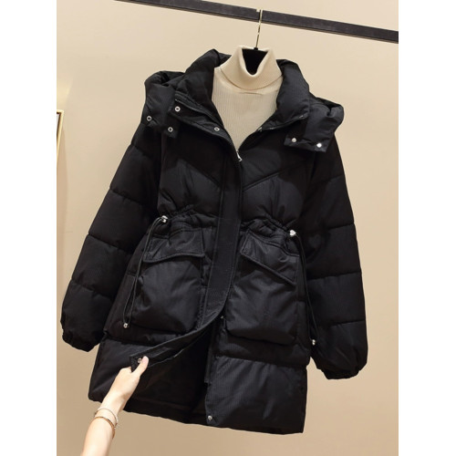 棉服女冬季新款2025年中長款東北大棉襖加厚保暖外套收腰羽絨棉衣