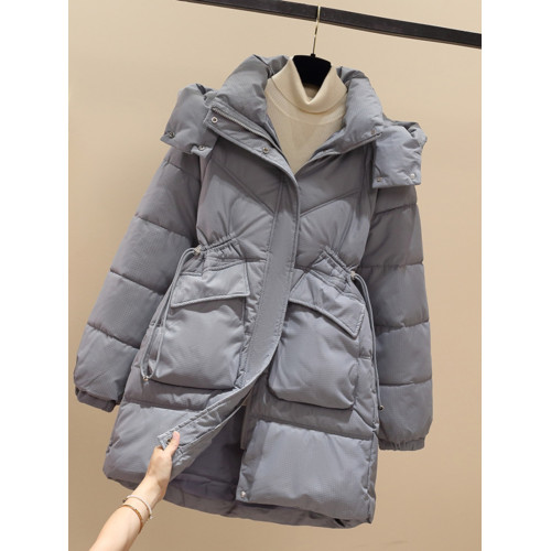 棉服女冬季新款2025年中長款東北大棉襖加厚保暖外套收腰羽絨棉衣