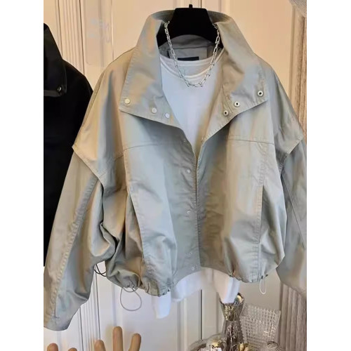 2025春秋季新款女士短外套沖鋒衣風衣短款上衣小個子夾克爆款女裝 2025春秋季新款女士短外套沖鋒衣風衣短款上衣小個子夾克爆款女裝