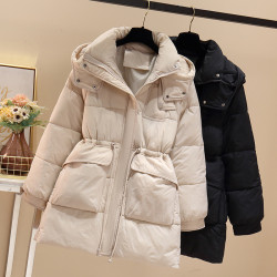 羽絨棉服女冬季2025年新款收腰韓系穿搭保暖棉衣加厚棉襖夾棉外套
