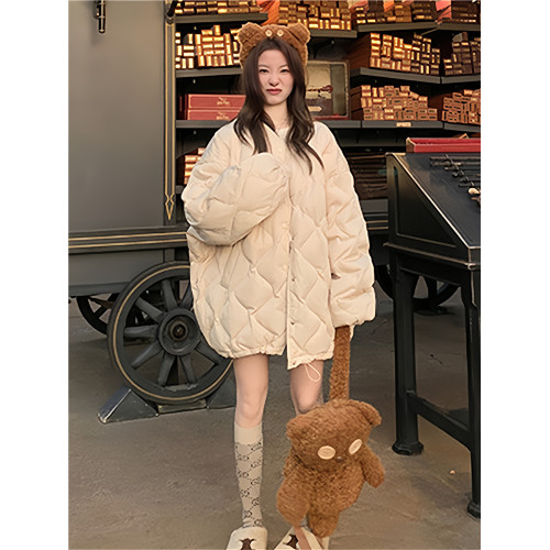 冬季薄款棉服女2025新款羽絨棉衣短款韓系菱格洋氣小棉襖夾棉外套 冬季薄款棉服女2025新款羽絨棉衣短款韓系菱格洋氣小棉襖夾棉外套