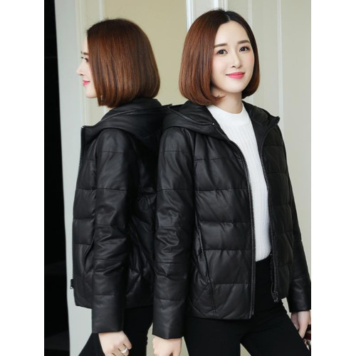 2025冬季新款羽絨棉服女短款韓版寬松加厚連帽pu皮衣小個子外套潮