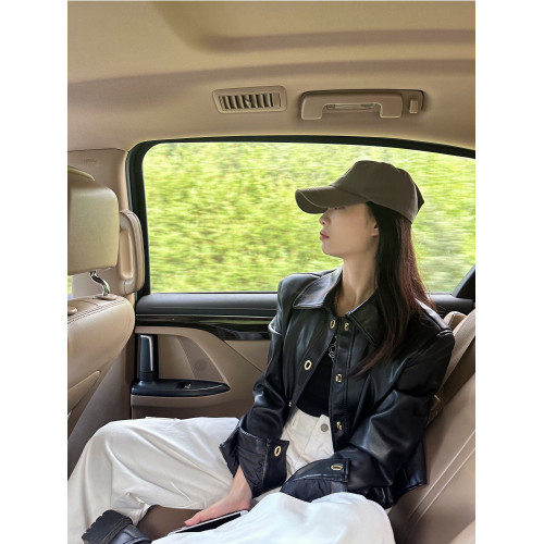 皮衣外套女2025春秋季新款女裝高級感小個子黑色休閒早秋短款夾克 皮衣外套女2025春秋季新款女裝高級感小個子黑色休閒早秋短款夾克