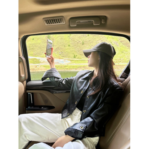 皮衣外套女2025春秋季新款女裝高級感小個子黑色休閒早秋短款夾克 皮衣外套女2025春秋季新款女裝高級感小個子黑色休閒早秋短款夾克