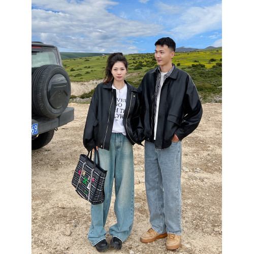 皮衣女外套2025新款秋冬季加厚復古棕色夾克機車美拉德小個子 皮衣女外套2025新款秋冬季加厚復古棕色夾克機車美拉德小個子