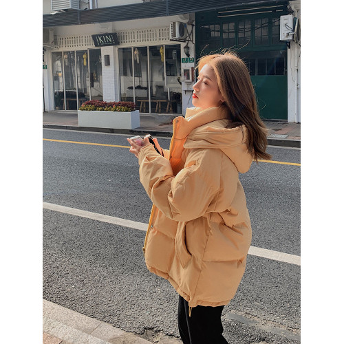 連帽棉服外套女冬2025新款韓版寬松時尚小個子麵包服加厚保暖棉衣 連帽棉服外套女冬2025新款韓版寬松時尚小個子麵包服加厚保暖棉衣
