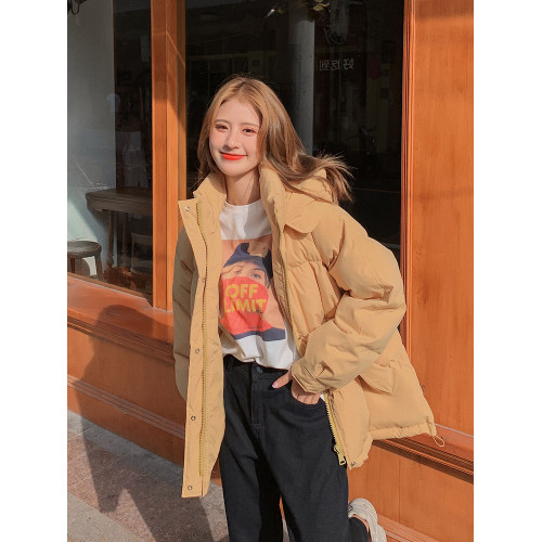 連帽棉服外套女冬2025新款韓版寬松時尚小個子麵包服加厚保暖棉衣 連帽棉服外套女冬2025新款韓版寬松時尚小個子麵包服加厚保暖棉衣